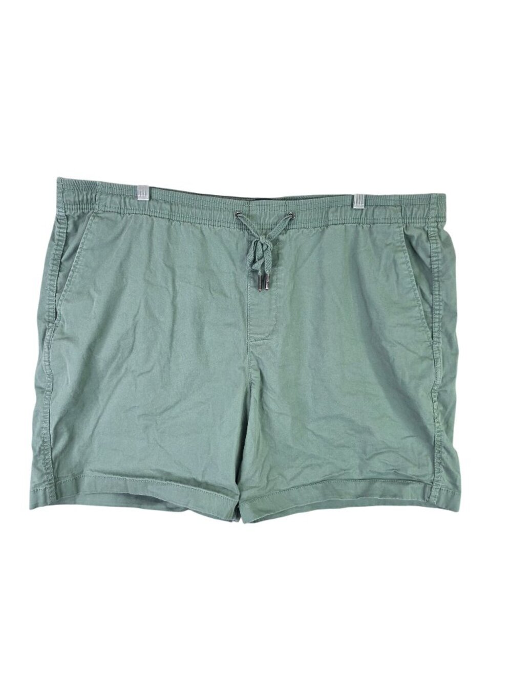 Mens Gap Green Drawstring Cotton Blend Shorts Elastic Waist 7" Inseam XXL